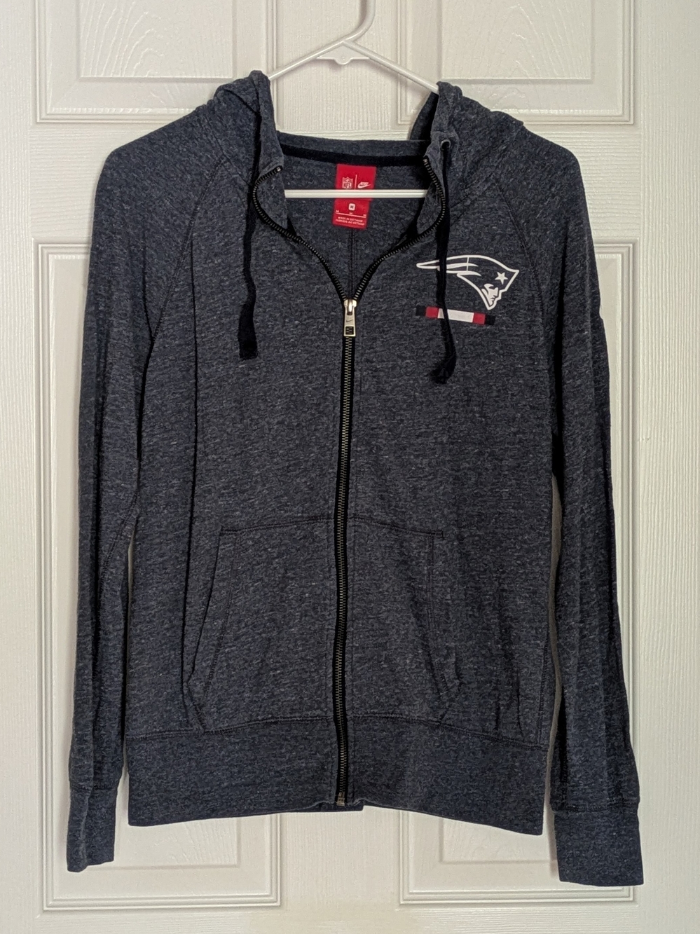 New England Patriots NFL Nike Full Zip-Up Hoodie Navy Pockets Women's Medium